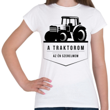 PRINTFASHION Traktor love - Női póló - Fehér női póló