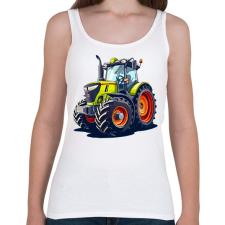 PRINTFASHION Traktor - Női atléta - Fehér női trikó