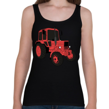 PRINTFASHION traktor - Női atléta - Fekete női trikó