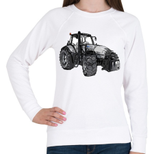 PRINTFASHION traktor - Női pulóver - Fehér női pulóver, kardigán
