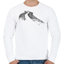 PRINTFASHION Traktor nyom - Férfi pulóver - Fehér férfi pulóver, kardigán