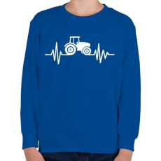 PRINTFASHION Traktor pulzus - Gyerek pulóver - Királykék