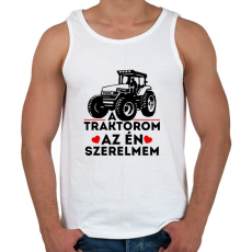 PRINTFASHION traktor szerelem - Férfi atléta - Fehér