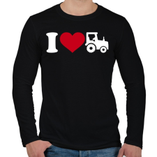 PRINTFASHION Traktor szerelem - Férfi hosszú ujjú póló - Fekete férfi póló