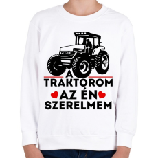 PRINTFASHION Traktor szerelem - Gyerek pulóver - Fehér