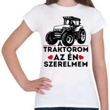 PRINTFASHION Traktor szerelem - Női póló - Fehér női póló