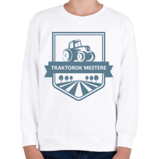PRINTFASHION Traktorok mestere - Gyerek pulóver - Fehér
