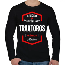 PRINTFASHION Traktoron prémium minőség - Férfi hosszú ujjú póló - Fekete férfi póló