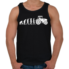 PRINTFASHION Traktoros evolúció - Férfi atléta - Fekete