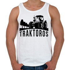 PRINTFASHION Traktoros - Férfi atléta - Fehér atléta, trikó