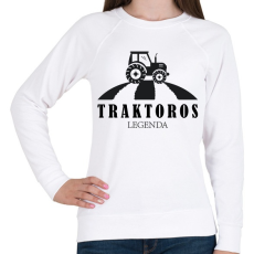 PRINTFASHION Traktoros legenda - Női pulóver - Fehér