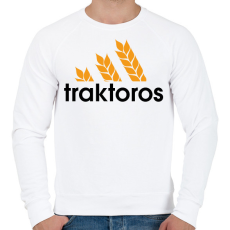 PRINTFASHION Traktoros márkaparódia - Férfi pulóver - Fehér