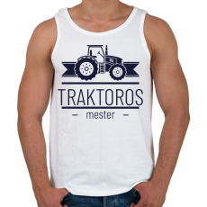 PRINTFASHION Traktoros mester - Férfi atléta - Fehér