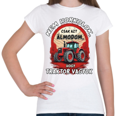 PRINTFASHION Traktoros minta - Női póló - Fehér
