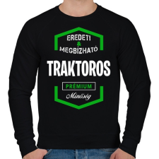 PRINTFASHION Traktoros prémium minőség - Férfi pulóver - Fekete férfi pulóver, kardigán