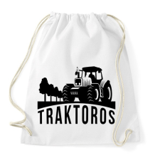 PRINTFASHION Traktoros - Sportzsák, Tornazsák - Fehér tornazsák