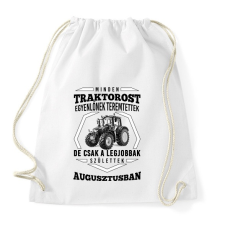 PRINTFASHION TRAKTOROS SZÜLINAP - Augusztus - Sportzsák, Tornazsák - Fehér tornazsák
