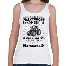 PRINTFASHION TRAKTOROS SZÜLINAP - December - Női atléta - Fehér