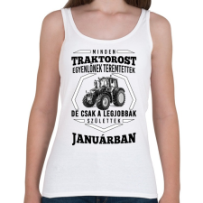 PRINTFASHION TRAKTOROS SZÜLINAP - Január - Női atléta - Fehér női trikó