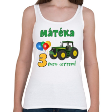 PRINTFASHION Traktoros szülinap - Női atléta - Fehér