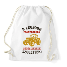 PRINTFASHION Traktoros szülinapja augusztus - Sportzsák, Tornazsák - Fehér tornazsák