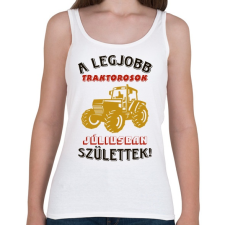 PRINTFASHION Traktoros szülinapja július - Női atléta - Fehér női trikó