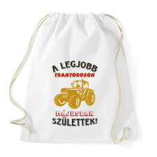 PRINTFASHION Traktoros szülinapja május - Sportzsák, Tornazsák - Fehér tornazsák