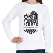 PRINTFASHION Traktorosoké a világ - Női pulóver - Fehér női pulóver, kardigán
