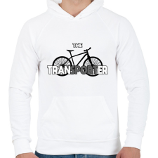 PRINTFASHION TranSPORTer - Férfi kapucnis pulóver - Fehér férfi pulóver, kardigán