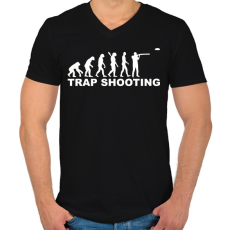 PRINTFASHION Trap lövészet - Férfi V-nyakú póló - Fekete