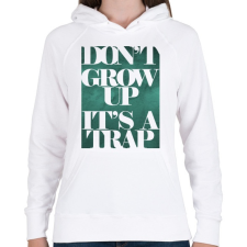 PRINTFASHION Trap - Női kapucnis pulóver - Fehér női pulóver, kardigán