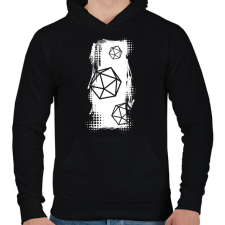PRINTFASHION Trash polka D20 (fehér) - Férfi kapucnis pulóver - Fekete férfi pulóver, kardigán