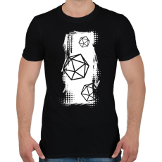 PRINTFASHION Trash polka D20 (fehér) - Férfi póló - Fekete