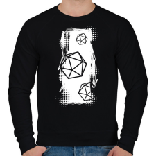 PRINTFASHION Trash polka D20 (fehér) - Férfi pulóver - Fekete férfi pulóver, kardigán