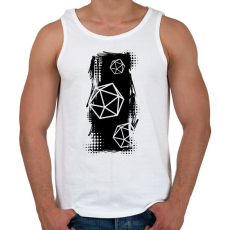 PRINTFASHION Trash polka D20 (fekete) - Férfi atléta - Fehér
