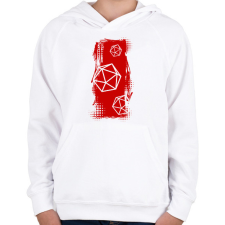 PRINTFASHION Trash polka D20 (piros) - Gyerek kapucnis pulóver - Fehér gyerek pulóver, kardigán