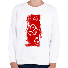 PRINTFASHION Trash polka D20 (piros) - Gyerek pulóver - Fehér gyerek pulóver, kardigán