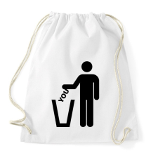 PRINTFASHION Trash you - Sportzsák, Tornazsák - Fehér tornazsák