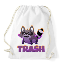 PRINTFASHION Trashpanda - Sportzsák, Tornazsák - Fehér tornazsák