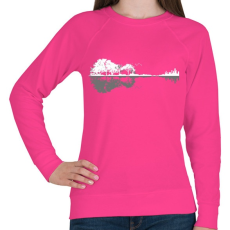 PRINTFASHION Treecity life - Női pulóver - Fukszia