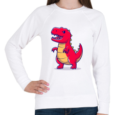 PRINTFASHION Trex dínó - Női pulóver - Fehér női pulóver, kardigán