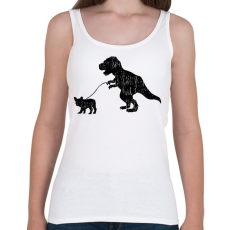 PRINTFASHION Trex kutyát sétáltat - Női atléta - Fehér