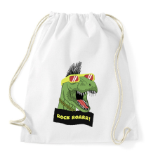 PRINTFASHION Trex rock - Sportzsák, Tornazsák - Fehér tornazsák