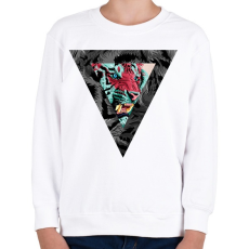 PRINTFASHION Triangle designed Lion - Gyerek pulóver - Fehér