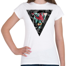 PRINTFASHION Triangle designed Lion - Női póló - Fehér női póló