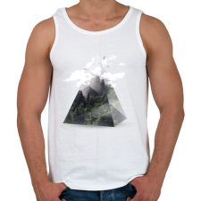 PRINTFASHION Triangle - Férfi atléta - Fehér atléta, trikó
