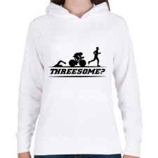 PRINTFASHION Triatlon - Női kapucnis pulóver - Fehér női pulóver, kardigán