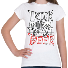 PRINTFASHION Trick or Beer - Női póló - Fehér