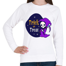 PRINTFASHION Trick or Treat 2 - Női pulóver - Fehér női pulóver, kardigán