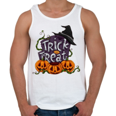 PRINTFASHION Trick or Treat - Férfi atléta - Fehér